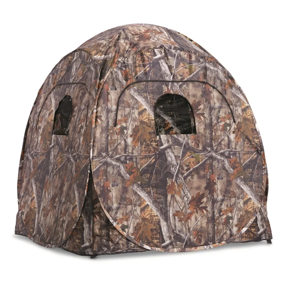 Guide Gear Deluxe Pop-Up Hunting Ground Blind, 1-2 Person Tent, Hunting Gear, Equipment